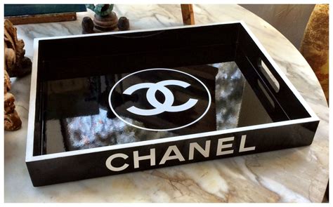 round black chanel tray|Black Chanel Tray .